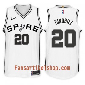 NBA San Antonio Spurs Trikot Manu Ginobili 20 Nike 2017-18 Weiß Swingman - Herren